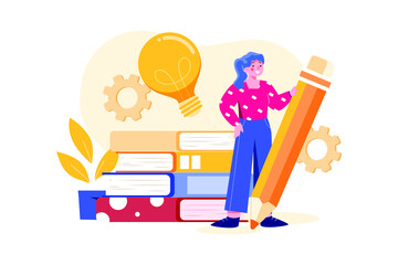 Business Inspiration Illustration concept. Flat illustration isolated on white background.