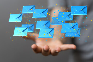 Network Communications with email symbol.