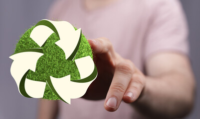 Recycling. Green recycle eco symbol