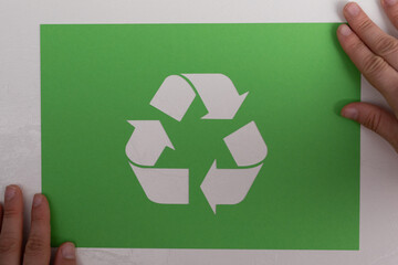 green recycling symbol for clean energy