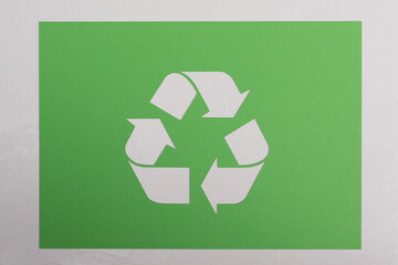 green recycling symbol for clean energy