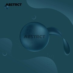 Blue abstraction. 3d image. Vector illustration.