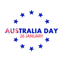 Australia day logo icon, vector art illustration.