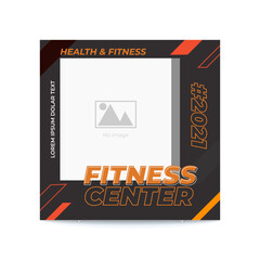 Fitness Center Social Media Banner Template | Fitness Social Media Post Design