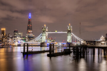 tower bridge at night