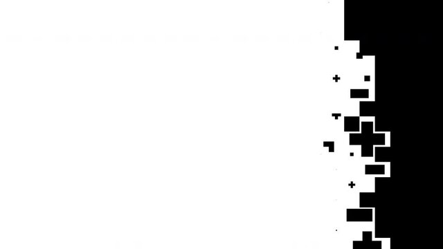 Tetris Transition Set. Monochrome Set of Transitions for projects. Slideshow, Broadcast animation Concept. 4K