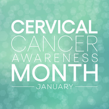 Cervical Cancer awareness month is observed every year in January, It occurs most often in women over age 30. Vector illustration