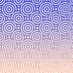 Abstract overlapping circles ethnic pattern background. 