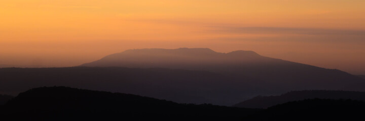 sunrise over the mountains