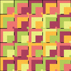 Abstract Geometric Pattern generative computational art illustration
