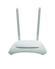 Wifi router technology. Vector router. 3D wi-fi router.