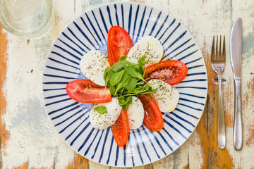 salad with tomatoes and cheese