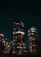 Fototapeta premium skyscrapers at night