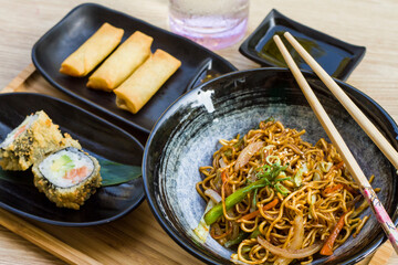 noodles with chopsticks