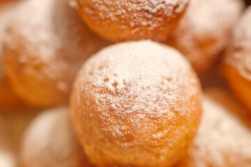 Doughnuts. Homemade cakes made from curd balls.