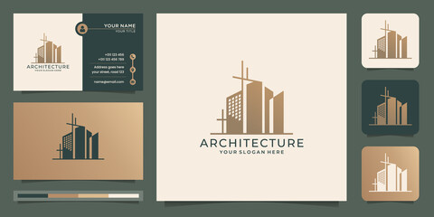 architecture logo designs template, forward building logo designs concept.Premium Vector