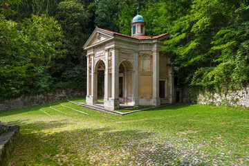 Chapel of the birth of Jesus. Third chapel on the pilgrimage to the Sanctuary of Santa Maria del Monte on the Sacro Monte di Varese_ Italy, Lombardia