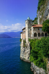 Monastery of Santa Caterina by Lake Maggiore. Lombardy,  Italy, Europe