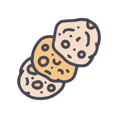 arepa color vector doodle simple icon design