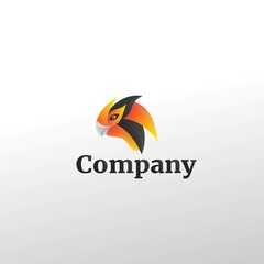animal logo template with head eagle