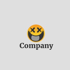 Simple logo design with smile circle