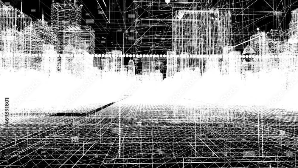 Poster smart city of cybersecurity digital data of futuristic and technology of the internet and big data o