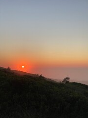 sunset in the mountains
