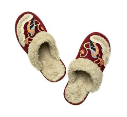 Beautiful warm winter home slippers