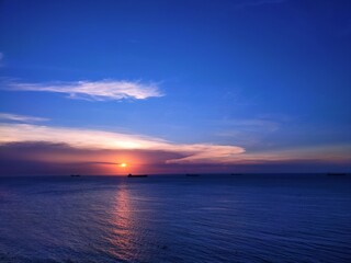 sunset over the sea