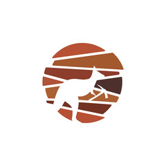 Miner Kangaroo logo vector for your company or business