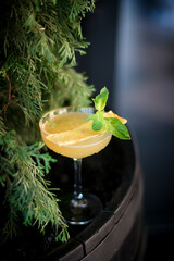 cocktail with lime