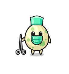 Fototapeta premium surgeon spotted egg mascot character