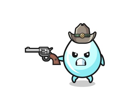 the milk drop cowboy shooting with a gun