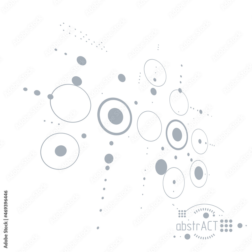 Poster engineering technology vector wallpaper made with circles and lines. technical drawing abstract back