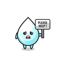 cute milk drop hold the please help banner
