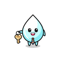 cute milk drop as a real estate agent mascot