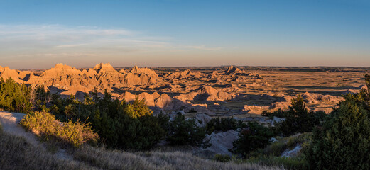 Sunset over Badlands National Park, South Dakota
