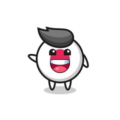 happy japan flag cute mascot character