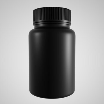 Plastic supplements jar / Mockup