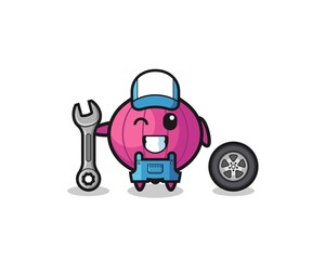 the onion character as a mechanic mascot