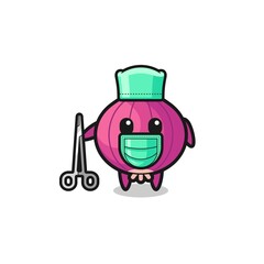 surgeon onion mascot character