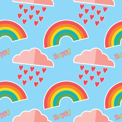 valentine's day cute things seamless pattern vector