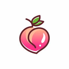 Creative Peach  Logo Symbol Design Illustration