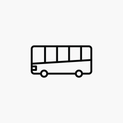 Bus, public transportation line icon, vector, illustration, logo template. Suitable for many purposes.