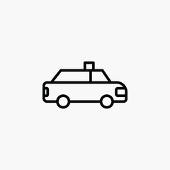 Cab, taxi line icon, vector, illustration, logo template. Suitable for many purposes.