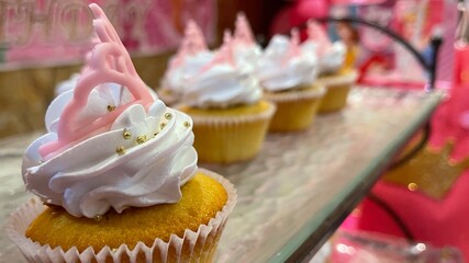 party cupcakes with cream