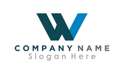 logo W letter alphabet icon