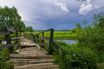 Obraz premium bridge. architecture. landscape city