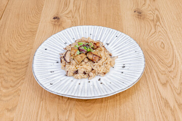 Mushroom risotto, the risotto that has been most exported to the rest of the world, since mushroom risotto is easy and quick to prepare and does not require great culinary knowledge.