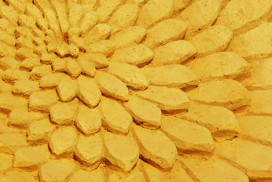 Detailed close up view of a sand sculpture during sand festival